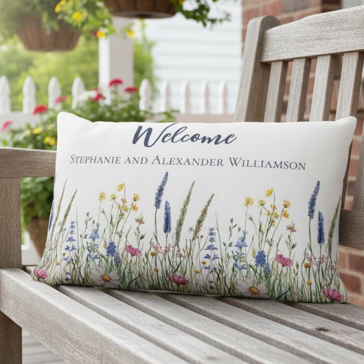 Realtor Closing Gift Wildflower Welcome Pillow ランバークッション