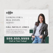 Realtor Farming Mailer Real Estate Marketing Logo ポストカード (正面)