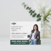 Realtor Farming Mailer Real Estate Marketing Logo ポストカード (スタンド正面)