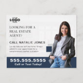 Realtor Farming Mailer Real Estate Marketing Logo ポストカード (正面)