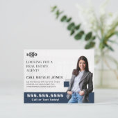 Realtor Farming Mailer Real Estate Marketing Logo ポストカード (スタンド正面)