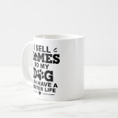 Realtor Gift for Dog Mom Real Estate Agent コーヒーマグカップ (正面左)