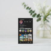 Realtor Instagram Sage Green QR 名刺 (スタンド正面)