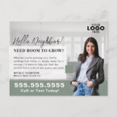 Realtor Marketing Logo Real Estate Farming Mailer ポストカード (正面)