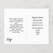 Realtor Marketing Postcard – Squeeze the Day,  チラシ (裏面)