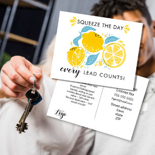 Realtor Marketing Postcard – Squeeze the Day,  チラシ