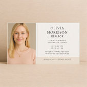 Realtor Neutral Beige Photo 名刺