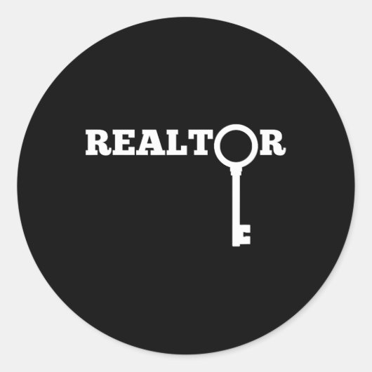 Realtor New Agent Real Estate License Trainee Funn ラウンドシール (正面)