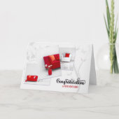 Realtor New Home Congratulations in Modern Red カード (正面)