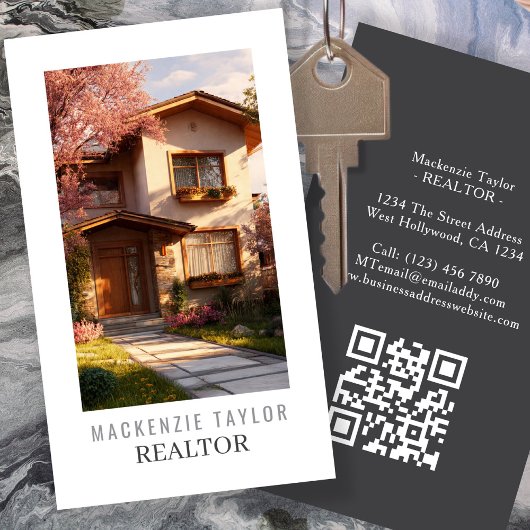 Realtor Photo Professional Personalized QR Code 名刺