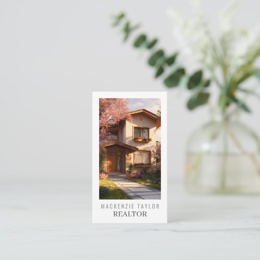 Realtor Photo Professional Personalized QR Code 名刺 (スタンド正面)