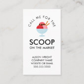 Realtor Pop By Call Me for the Scoop Ice Cream コーリングカード (正面)