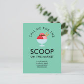 Realtor Pop By Call Me for the Scoop Ice Cream ポストカード (スタンド正面)