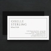 Realtor Professional Luxury Minimalist Black White 名刺