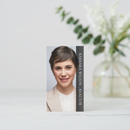 Realtor Real Estate Agent Add Professional Photo  名刺 (スタンド正面)