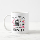Realtor Real Estate Is My Hustle コーヒーマグカップ (左)