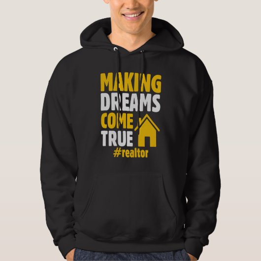Realtor Saying Making Dreams Come True Homeowner パーカ (正面)