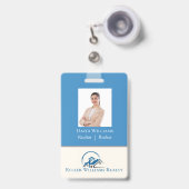 Realtor set your logo Real estate agents  バッジ (正面（伸縮クリップ）)