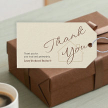 Realtor Thank You | Minimalist Script Gift Tag