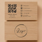 Realtor Wood Professional QR Code 名刺