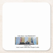 #REALUSAPRESIDENT #CELEBRITY #DR #ISHAHLAURAH スクエアペーパーコースター (正面)