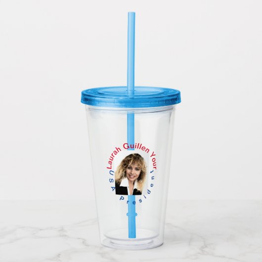 #REALUSAPRESIDENTLAURAHGUILLEN アクリルタンブラー (正面)