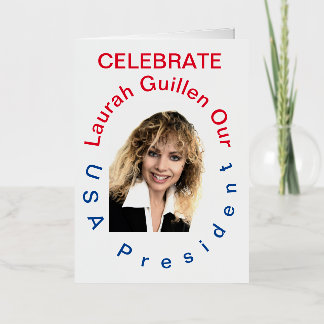 #REALUSAPRESIDENTLAURAHGUILLEN 箔グリーティングカード