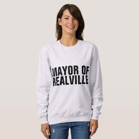 REALVILLE Tシャおもしろいツ市長 スウェットシャツ (正面フル)
