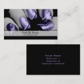 Reann (紫色のネイル)著ネイル 名刺 (正面/裏面)