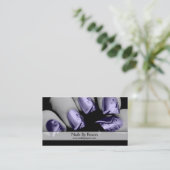 Reann (紫色のネイル)著ネイル 名刺 (スタンド正面)