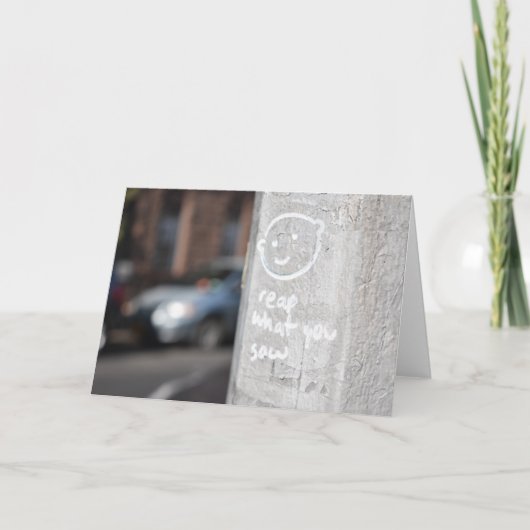 Reap What You Sow New York City Graffiti写真NYC カード (正面)