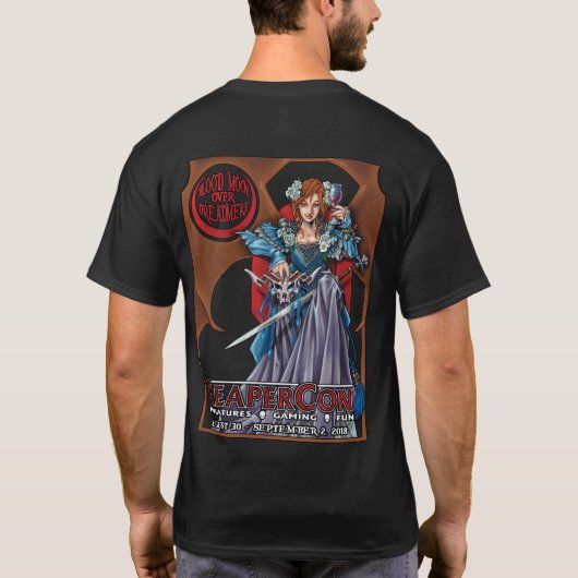 ReaperConの背部2018年の血の月のワイシャツ- Tシャツ (裏面)