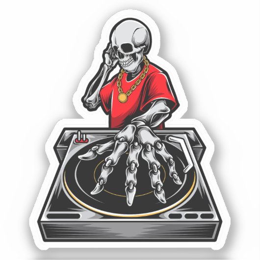 Reaper's Remix、スカルDJ シール (正面)