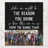 Reason you drink funny Bosses Day Gift, ワインラベル (シングルラベル)
