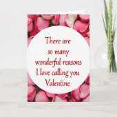Reasons I Love You Valentine Card カード (正面)