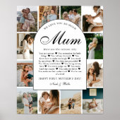 Reasons We Love You Mum Photo Grid Collage ポスター (正面)