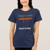 REAST MON  WORKOUT  UNLEASH THE POWER トライブレンドＴシャツ (正面)
