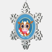 Reba牛 スノーフレークピューターオーナメント (右)