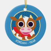 Reba牛 セラミックオーナメント (正面)