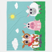 Reba、およびLulu昼間で用心深い フリースブランケット (正面)