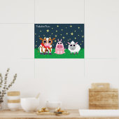 Reba、Leary、Lulu at Night ポスター (キッチン)