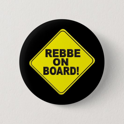 Rebbe on Board 缶バッジ (正面)