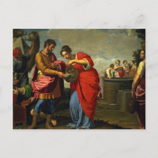 RebeccaとEliezer at the Well, c.1626-27 ポストカード (正面)
