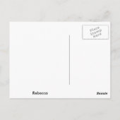 Rebeccaブックマークパーソナライズされたはがき ポストカード (裏面)