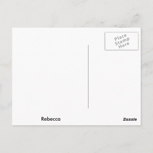 Rebeccaブックマークパーソナライズされたはがき ポストカード (裏面)