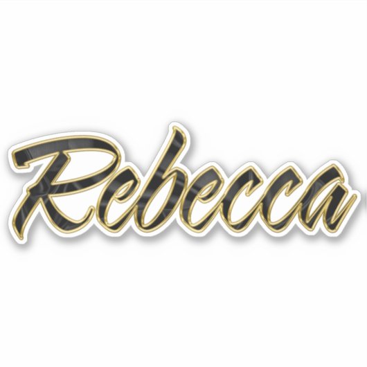 Rebecca black gold Lettering Aufkleber Sticker シール (正面)