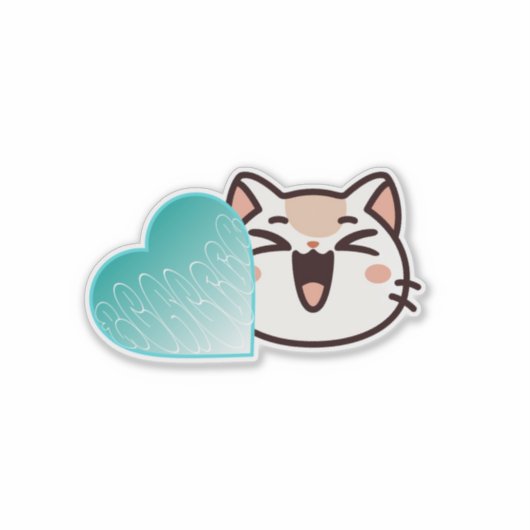 Rebecca Cat Sticker シール (正面)