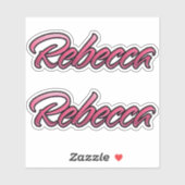 Rebecca faded pink Aufkleber Sticker Stickerset シール (シート)