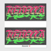 Rebecca Vorname Name Graffiti Aufkleber Sticker シール (シート)