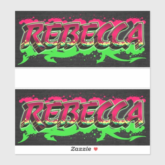 Rebecca Vorname Name Graffiti Aufkleber Sticker シール (シート)